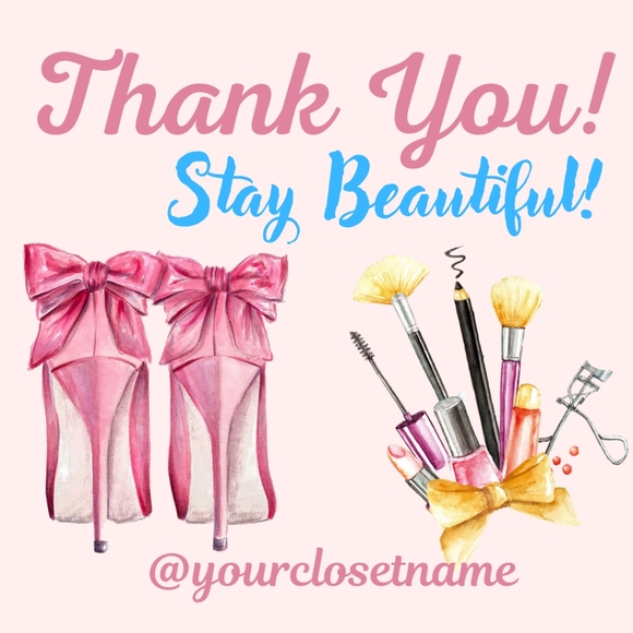 ♥️ 5x25 / 60 Thank you Stickers - Picture 4 of 5